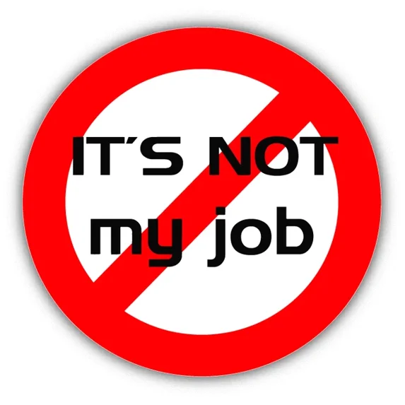 No Job Sticker DOPASTICKER It'S Not My Job Ban Stop Sticker Decal Phone Decal Water ...