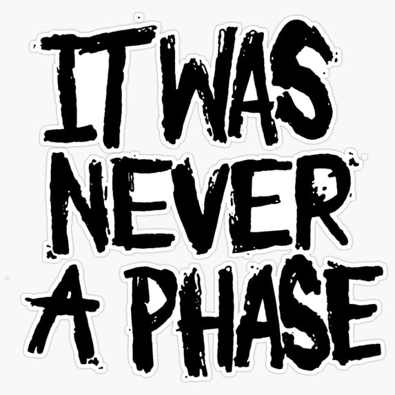DOPASTICKER It Was Never A Phase Sticker Decorative Laptop, Phone ...