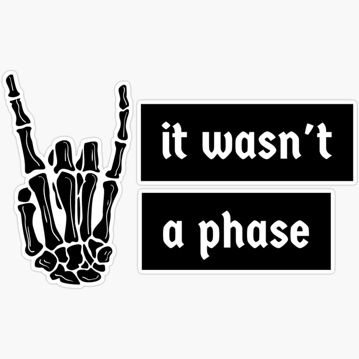 DOPASTICKER It Wasn'T A Phase Sticker Decorative Laptop, Phone Stickers ...