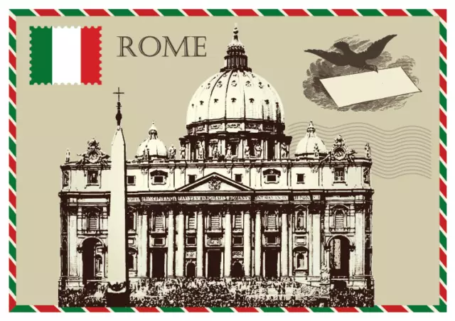 DOPASTICKER Italy Rome Post Car Sticker Phone Decal Water Bottle ...