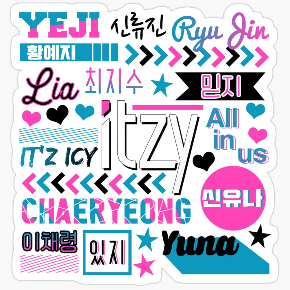 DOPASTICKER Itzy Collage Sticker Phone Decal Water Bottle Stickers ...