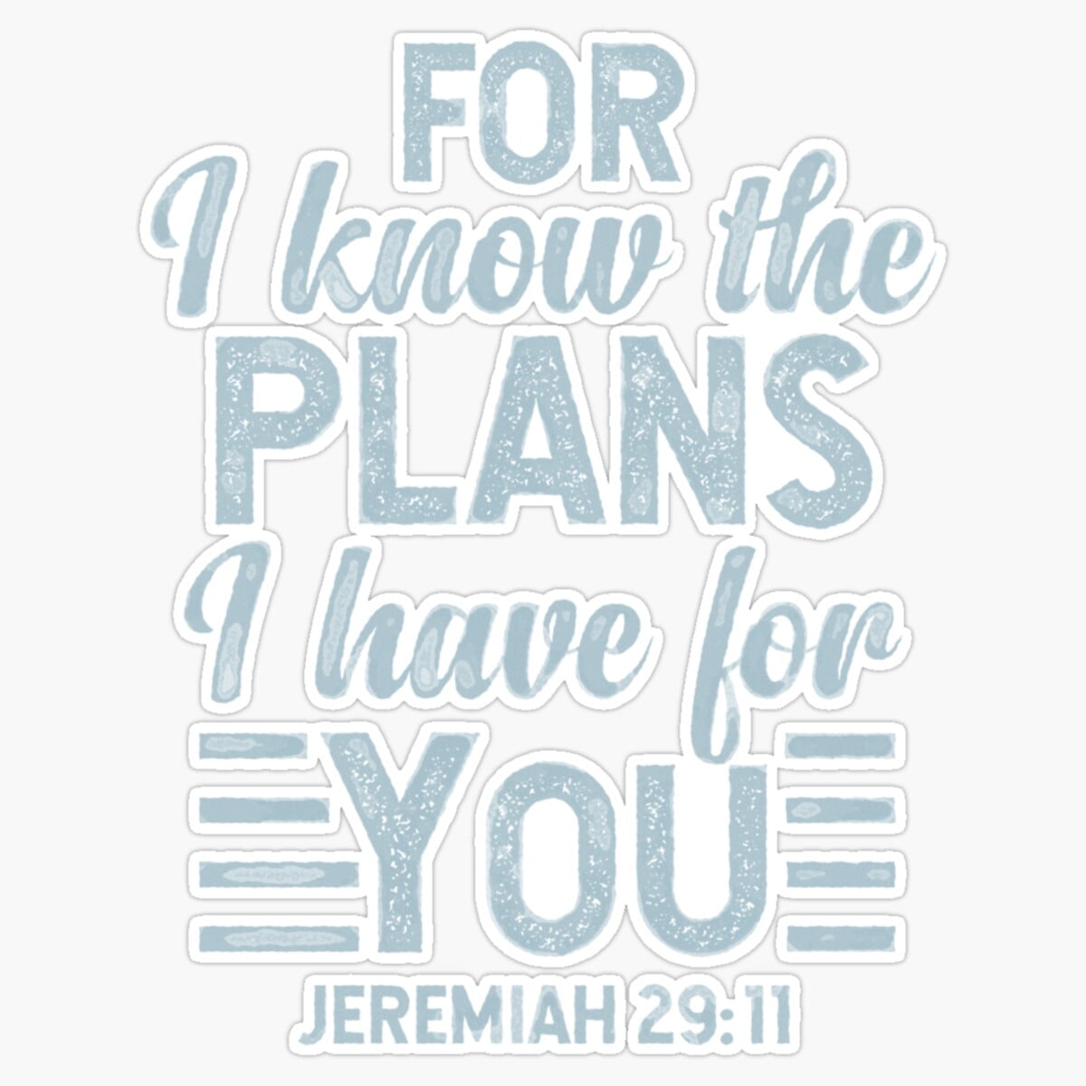 DOPASTICKER Jeremiah 29:11 (Blue) Sticker, Phone Sticker Car Stickers ...