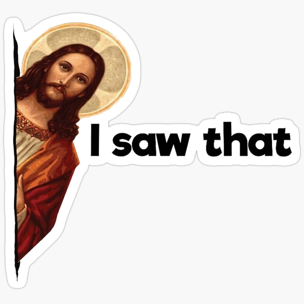 DOPASTICKER Jesus Is Watching - Perfect Birthday Gift Everyone Phone ...