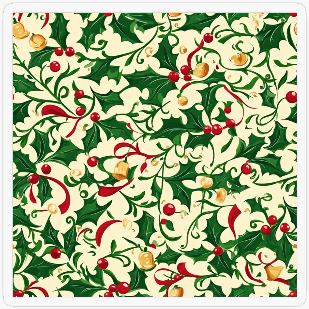 DOPASTICKER Jingling Bells And Holly Leaves Sticker Phone Decal Water ...