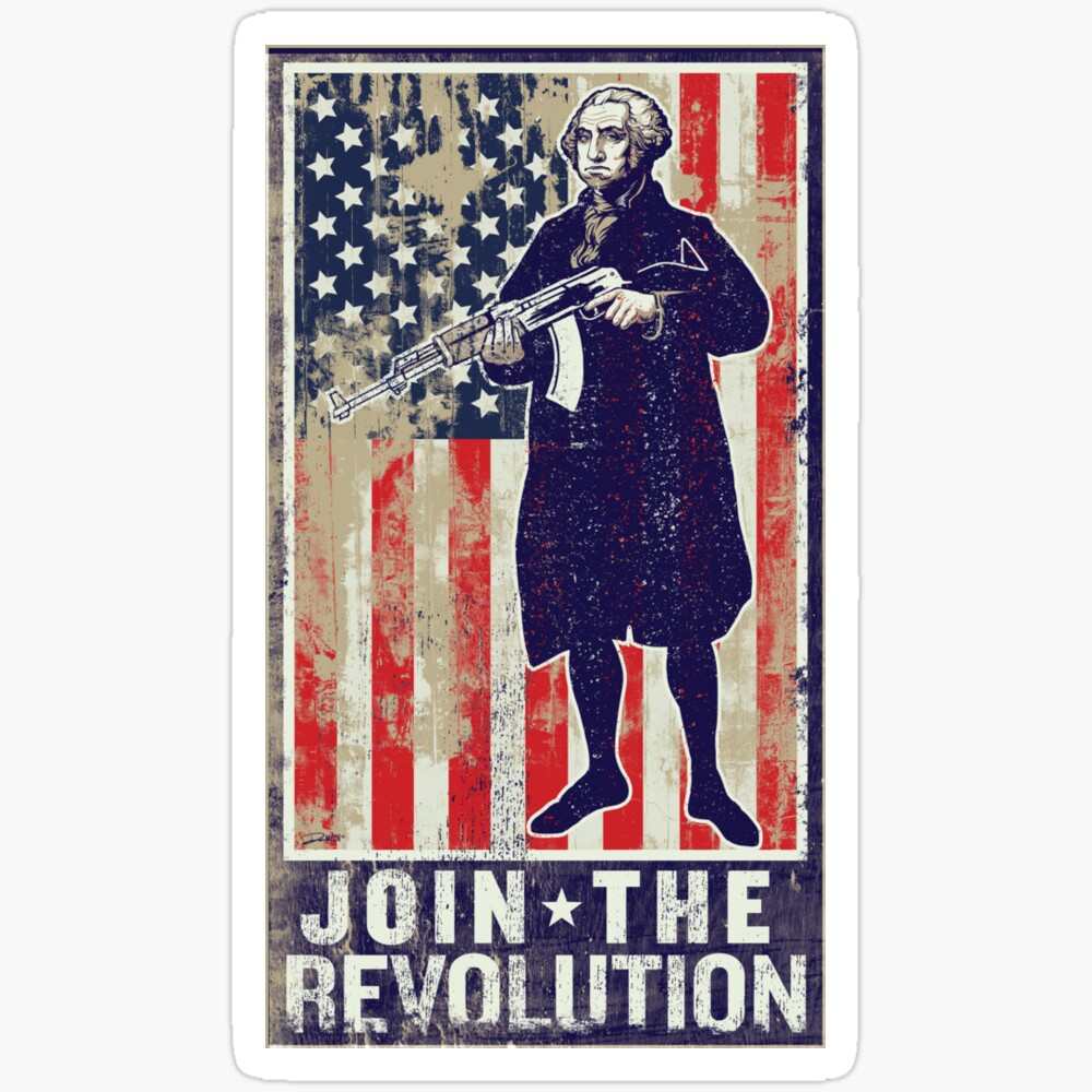 Revolutionary Sticker DOPASTICKER Join The Revolution Washington Sticker Fourth Of July ...