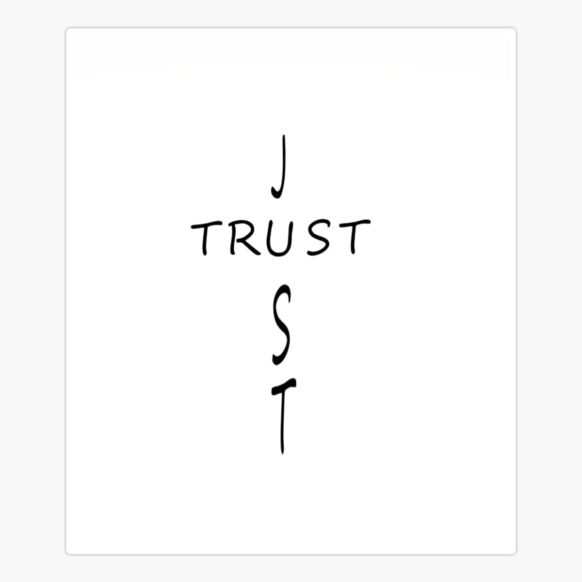DOPASTICKER Just Trust Sticker, Phone Sticker Car Stickers, Birthday ...