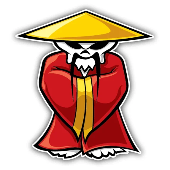 DOPASTICKER Karate Master Cartoon Car Sticker Phone Decal Water Bottle ...
