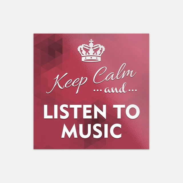 DOPASTICKER Keep Calm And Listen To Music Sticker Decal Phone Decal ...