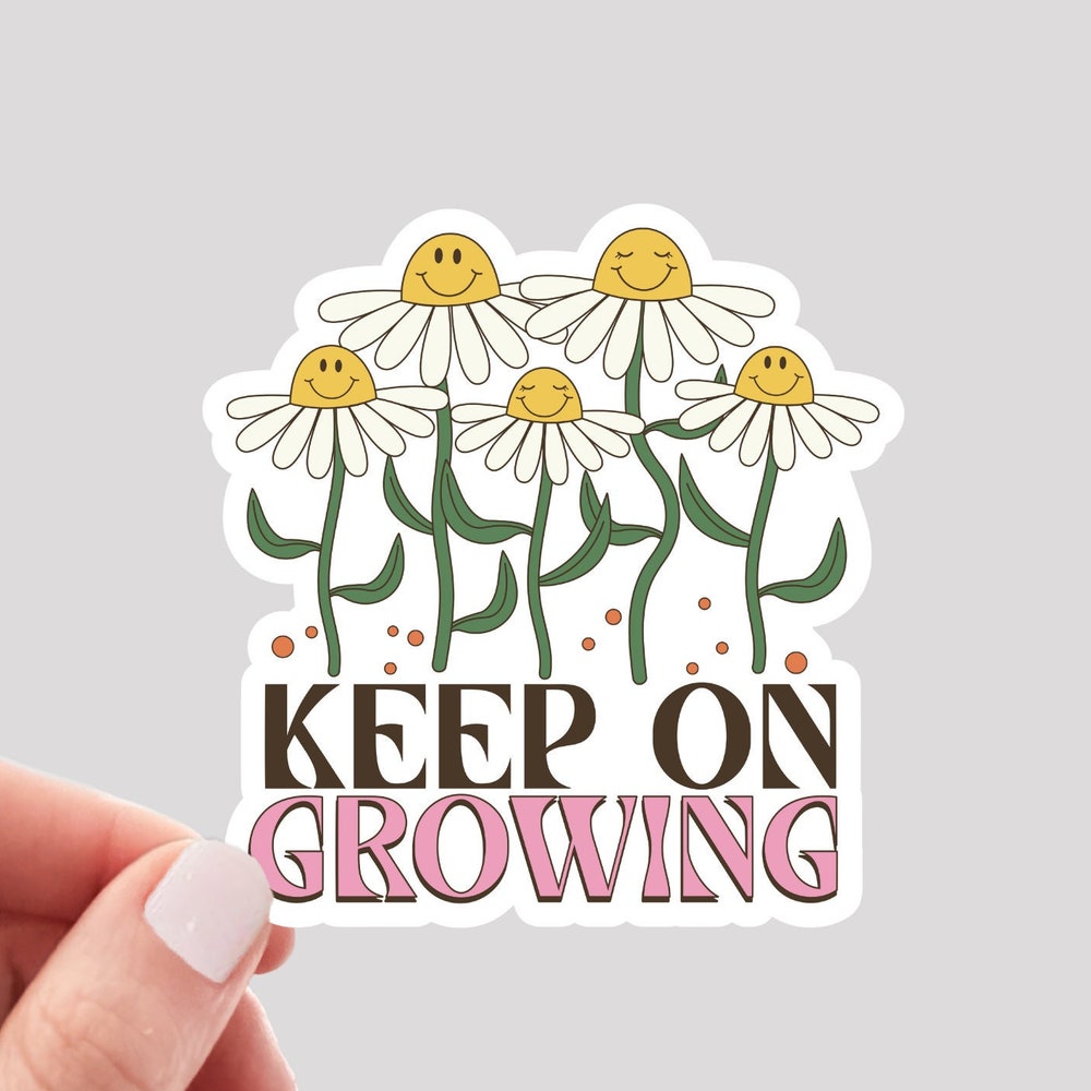 DOPASTICKER Keep On Growing Sticker, Motivational Sticker, Positive ...