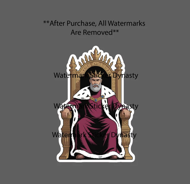 Royel Sticker DOPASTICKER King Sticker Throne Royal Royalty History Crown Sticker ...