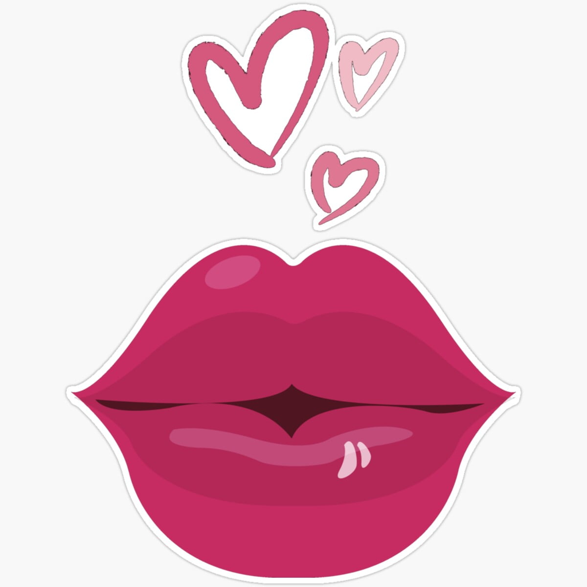 DOPASTICKER Kissy Lips Sticker Decorative Laptop, Phone Stickers ...