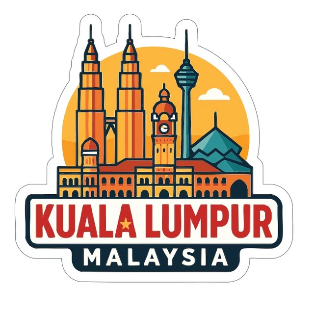 DOPASTICKER Kuala Lumpur Malaysia Sticker Decal City Skyline Landmark ...