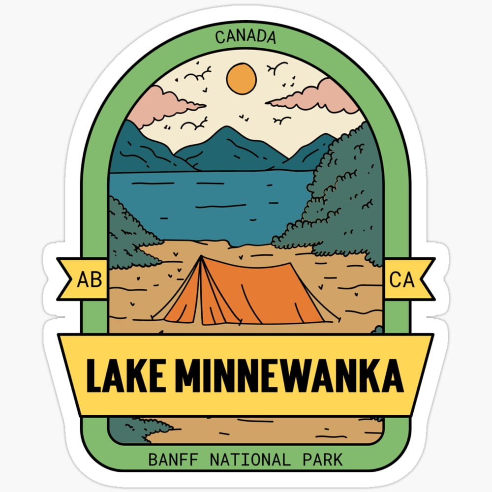 DOPASTICKER Lake Minnewanka Cana.Da Gift You - Phone Stickers ...