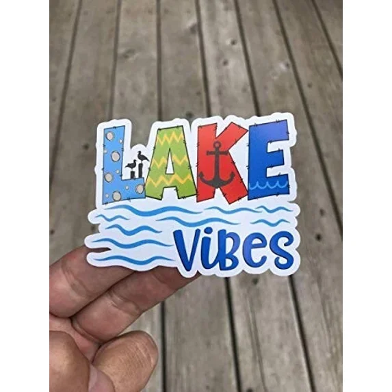 DOPASTICKER Lake Vibes Sticker Phone Decal Water Bottle Stickers, Cars ...