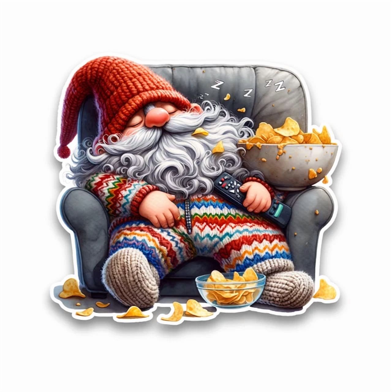 DOPASTICKER Lazy Garden Gnome Gonk Sticker Decal Car Window Scrapbook ...