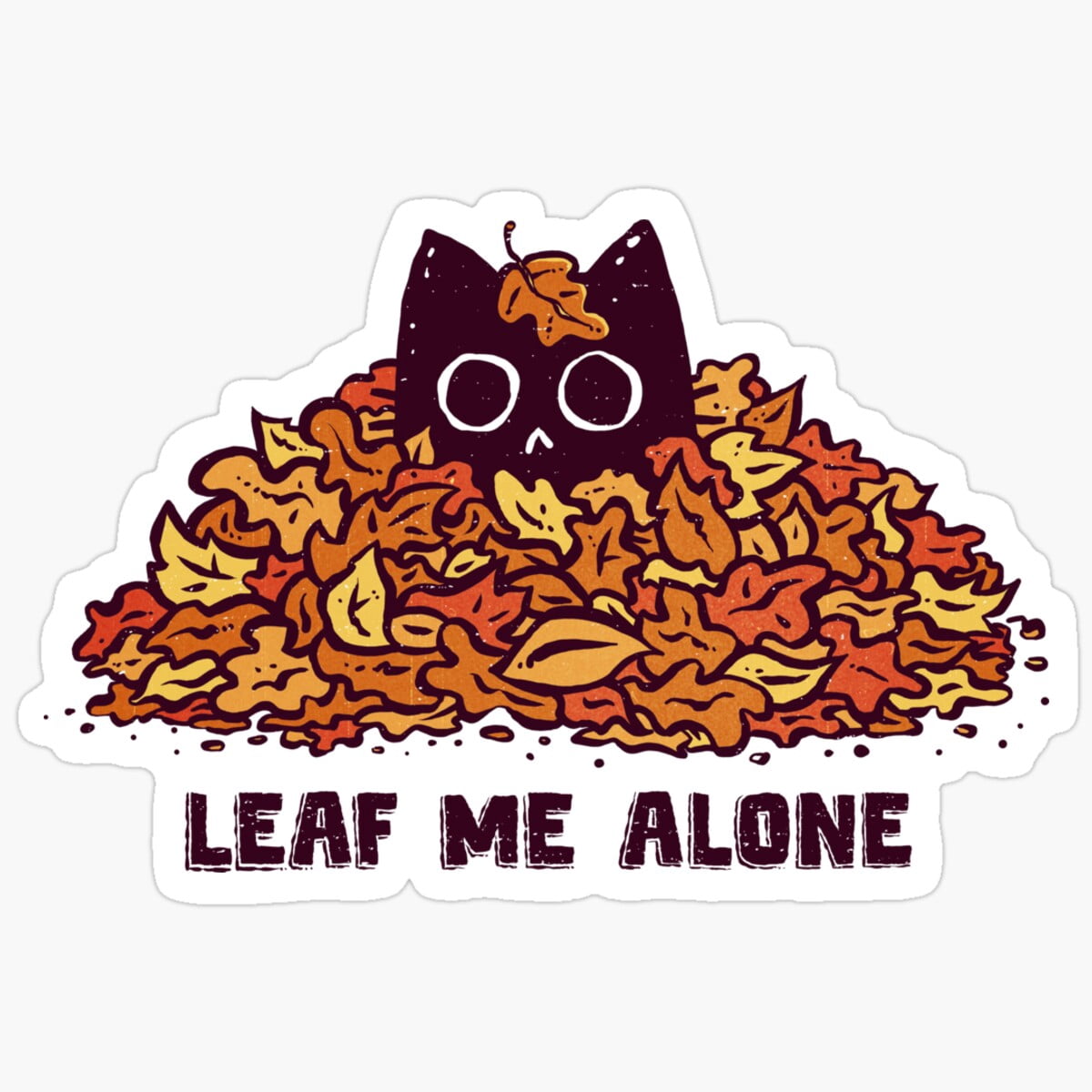 DOPASTICKER Leaf Me Alone Sticker. Gift You - Decorate Laptops, Water ...