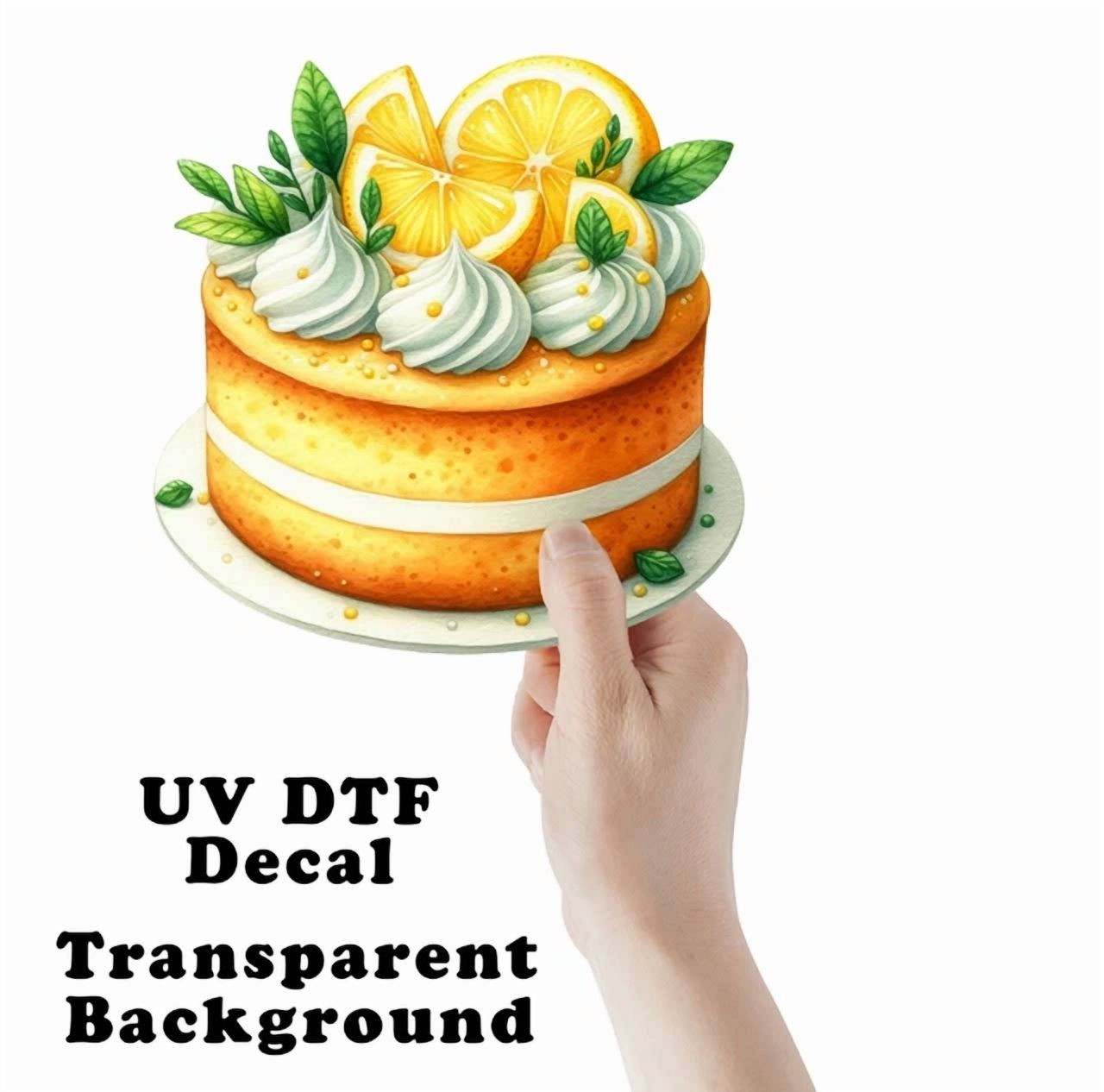 DOPASTICKER Lemon Cake Dessert Sticker - Design Preview Only Decorative ...