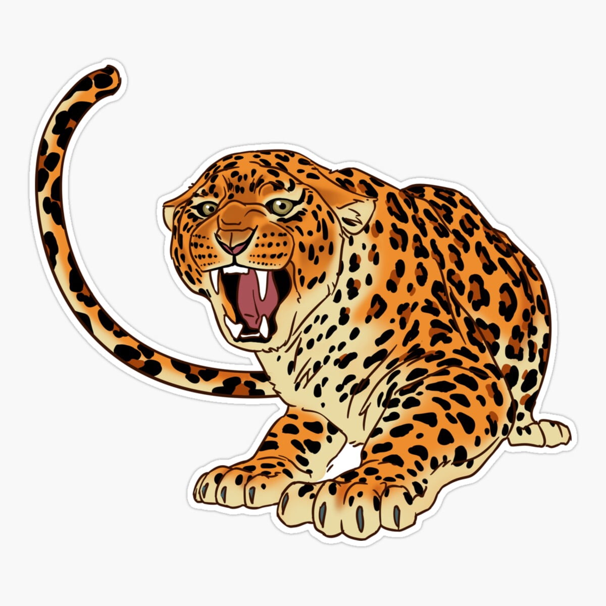 DOPASTICKER Leo.Pards In The Jungle. Sticker, Phone Sticker Car ...
