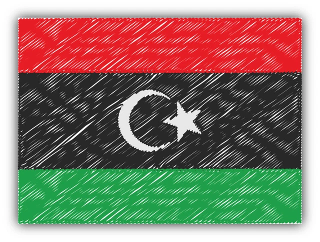 DOPASTICKER Libya Flag Sketch Car Sticker Phone Decal Water Bottle ...