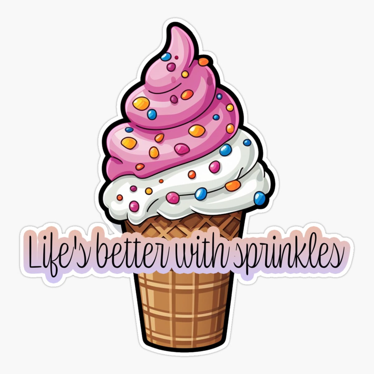 Sprinkle Container Sticker DOPASTICKER Life Is Better With Sprinkles Sticker, Phone Sticker Car ...