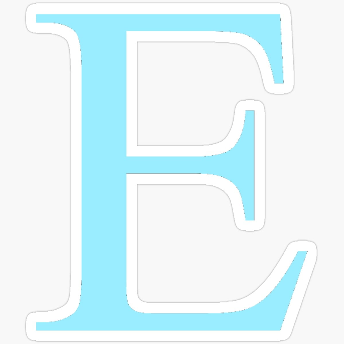 DOPASTICKER Light Blue Epsilon Sticker Waterproof Sticker For Water ...