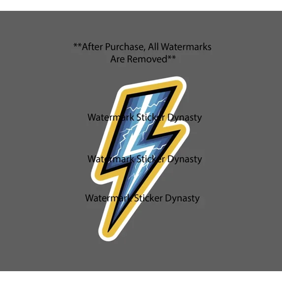 DOPASTICKER Lightning Bolt Stickertorm Weather Energy Sticker Phone ...