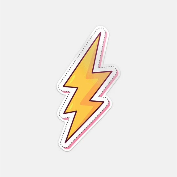DOPASTICKER Lightning Sticker Decal Phone Decal Water Bottle Stickers ...