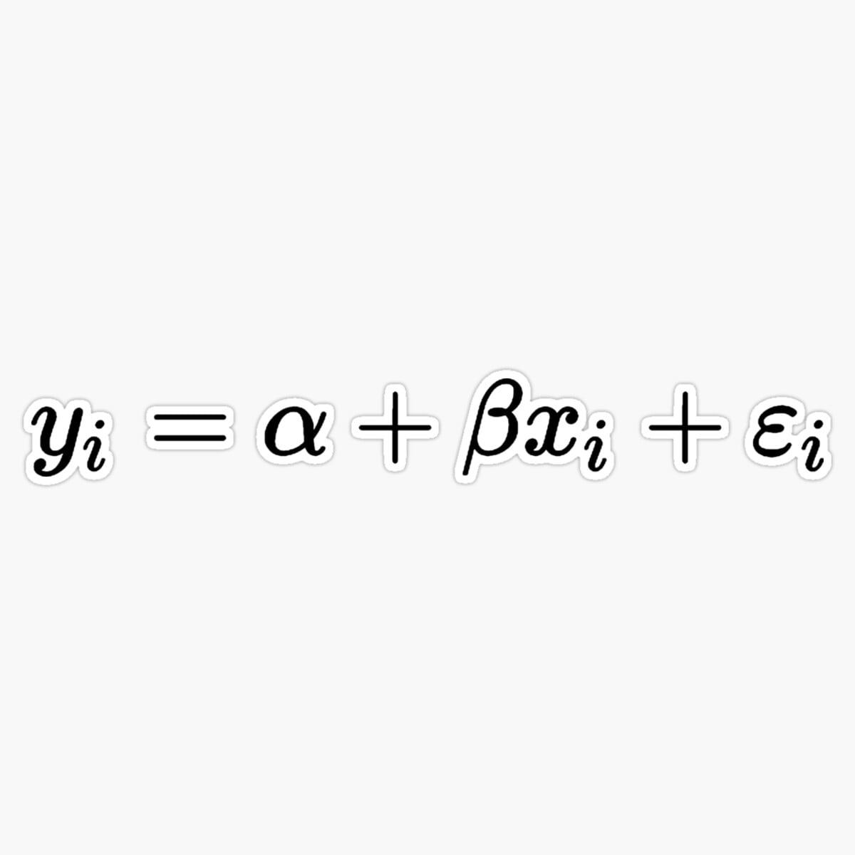 DOPASTICKER Linear Regression Sticker, Phone Sticker Water Bottle ...