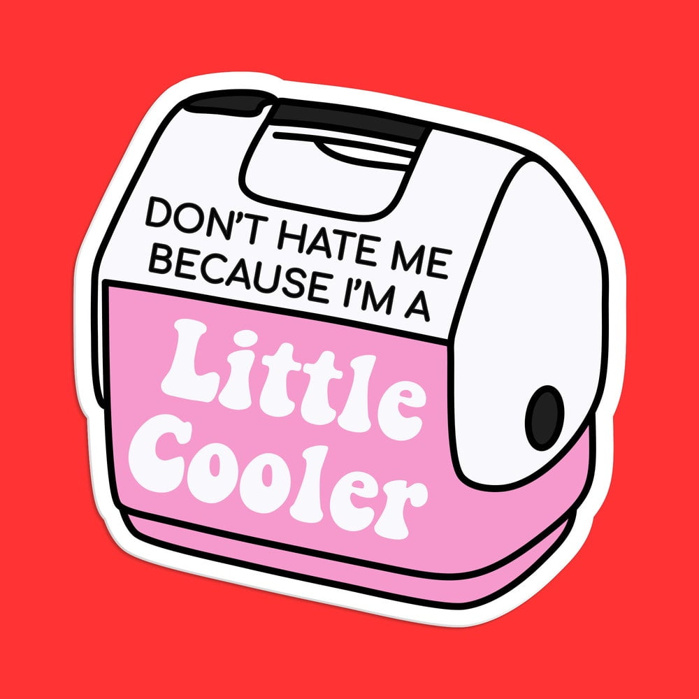 DOPASTICKER Little Cooler Sticker, Pink Cooler , Compact Cooler Design ...