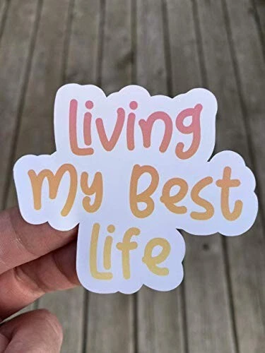 DOPASTICKER Living My Best Life Sticker Phone Decal Water Bottle ...