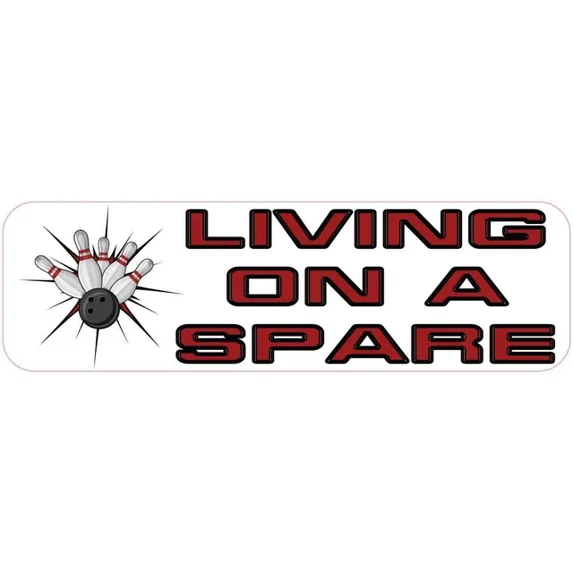 DOPASTICKER Living On A Spare Bowling Sticker Phone Sticker, Latop ...