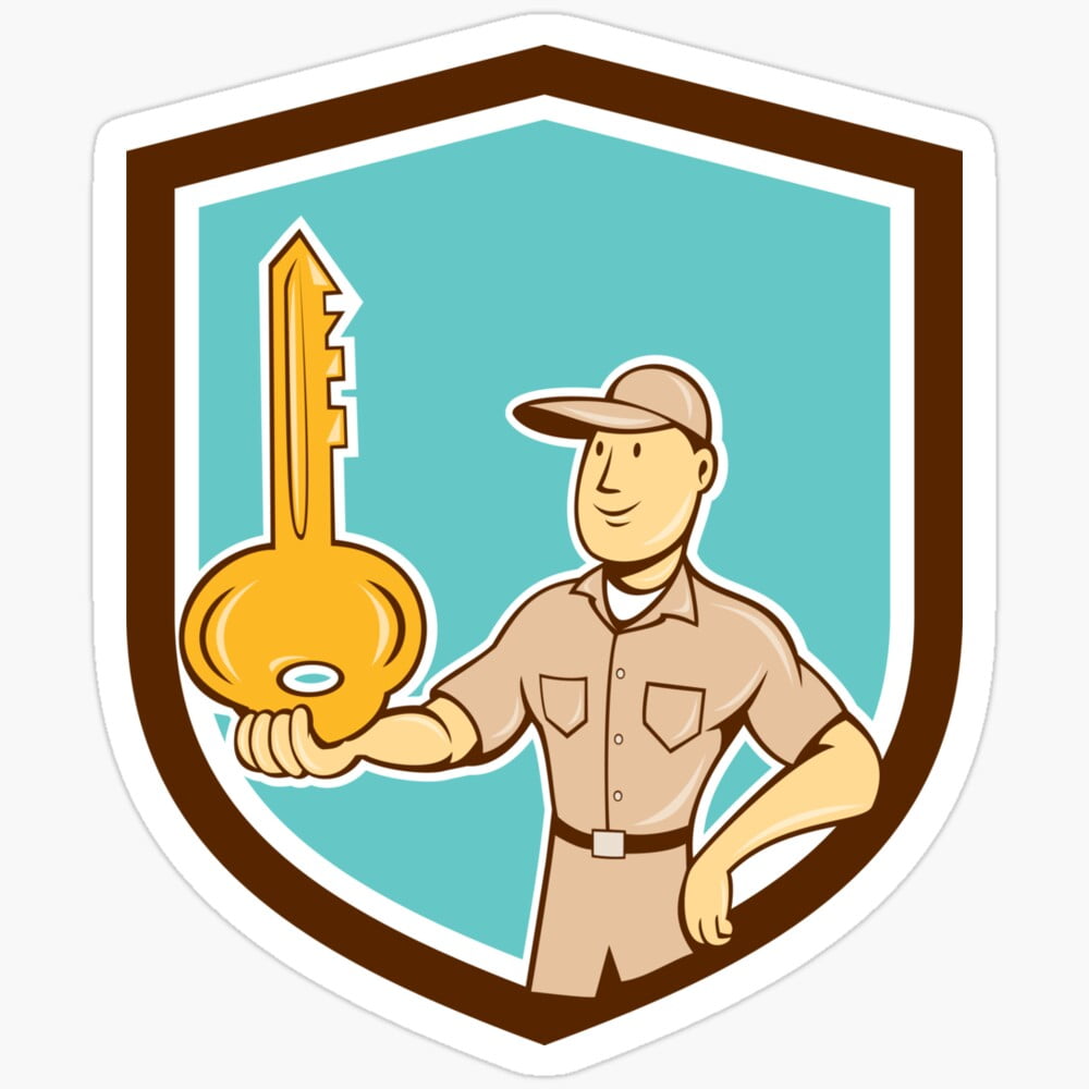 DOPASTICKER Locksmith Balancing Key Palm Shield Sticker Phone Decal ...