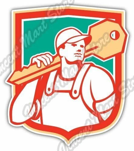 DOPASTICKER Locksmith Tradesman Secure Key Lock Locker Car Sticker ...