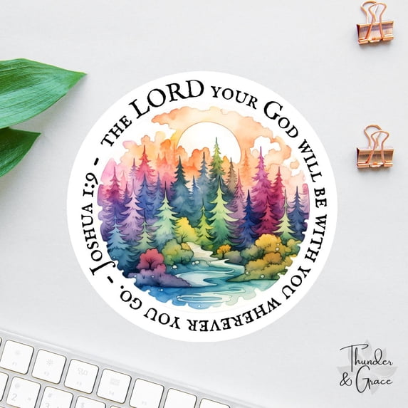 DOPASTICKER The Lord Will Be With You Sticker, Bible Verse Sticker Pack ...