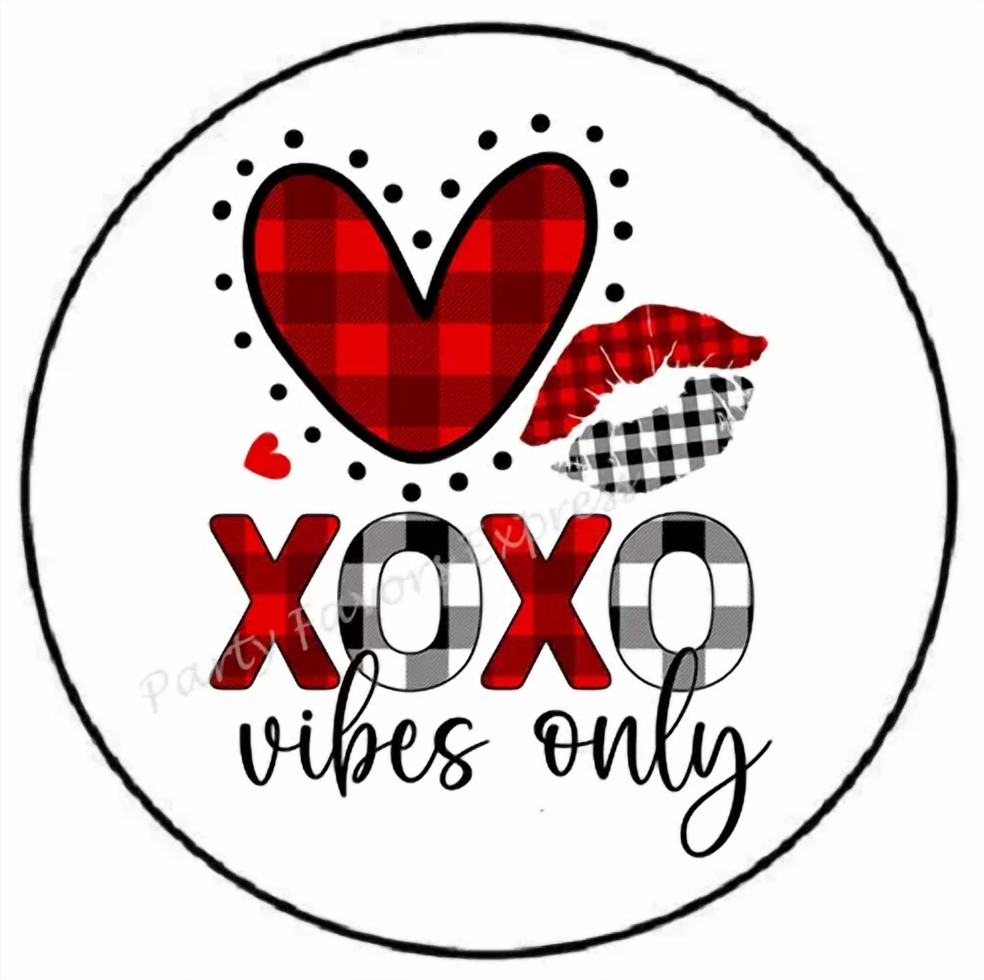 DOPASTICKER Love Day Xoxo Vibes Only Stickers Favors Gift You Phone ...