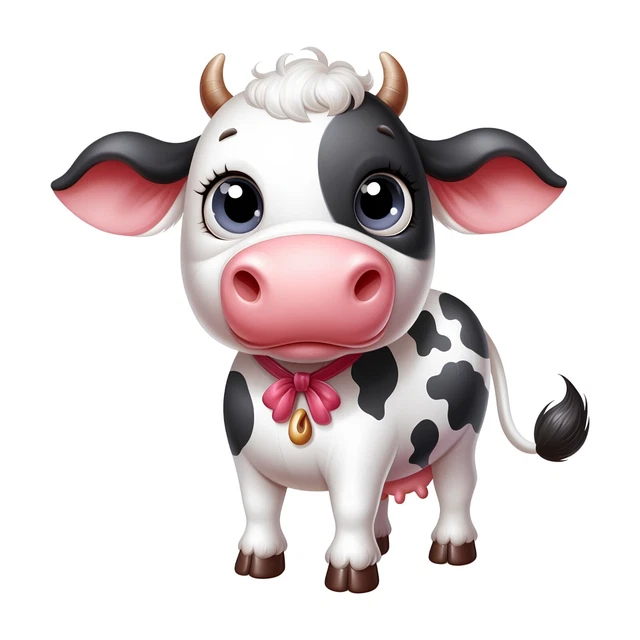 DOPASTICKER Lustige Kuh Sticker Autoaufkleber Wandtattoo Bauernhof Tier ...