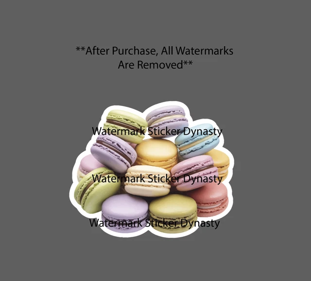 DOPASTICKER Macron Sticker Food Dessert France French Sugar Sticker ...