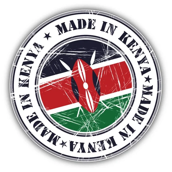 DOPASTICKER Made In Kenya Grunge Flag Car Sticker Phone Decal Water ...