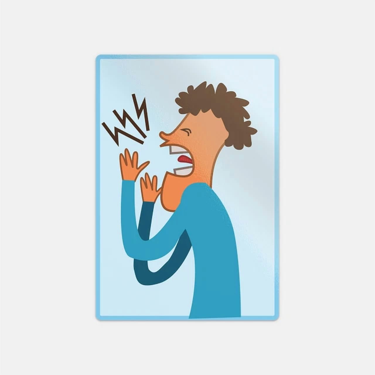 DOPASTICKER Man Shouts Cartoon Sticker Decal Phone Decal Water Bottle ...