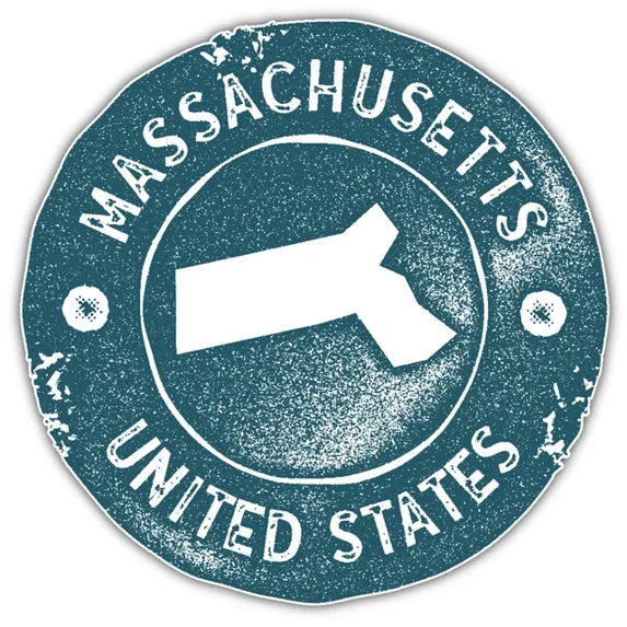 DOPASTICKER Massachusetts Usa State Retro Emblem Car Sticker Phone ...