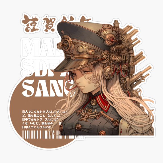 DOPASTICKER Mechanic General Girl Sticker, Phone Sticker Car Stickers ...