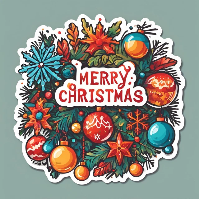 DOPASTICKER Merry Chri.Stm.As Sticker Phone Decal Water Bottle Stickers ...