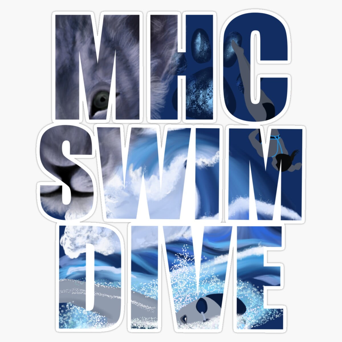 Mhc Stickers Sticker DOPASTICKER Mhc Swive Sticker, Phone Sticker Water Bottle Sticker Car ...