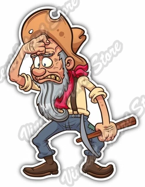 DOPASTICKER Miner Mining Ore Coal Cartoon Gift Car Sticker Decal Phone ...