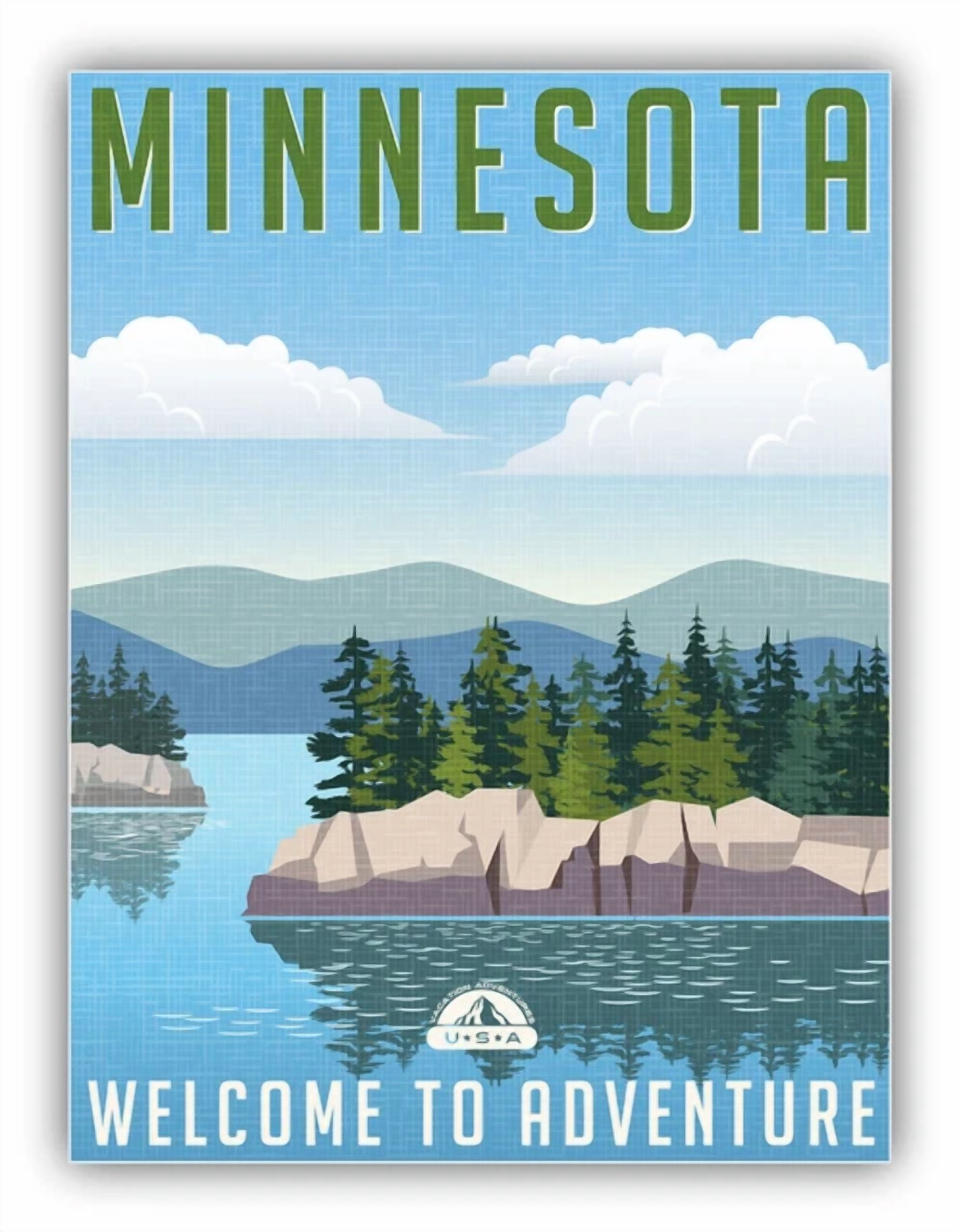 DOPASTICKER Minnesota Usa State Adventure Sticker Phone Decal Water ...