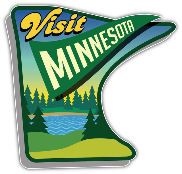 DOPASTICKER Minnesota Usa State Emblem Car Sticker Phone Water Bottle ...