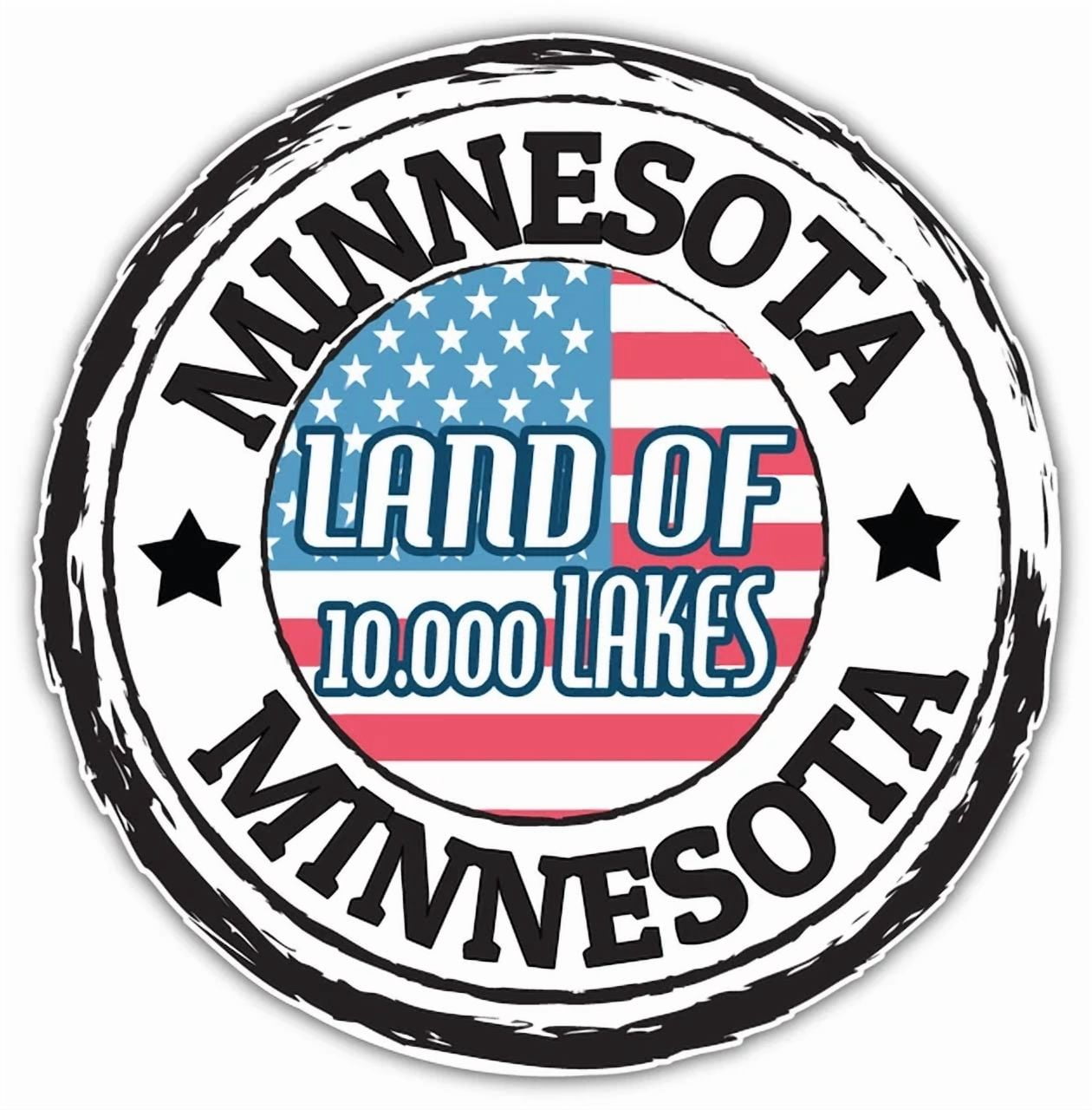 DOPASTICKER Minnesota Usa State Grunge Flag Emblem Car Sticker Phone ...