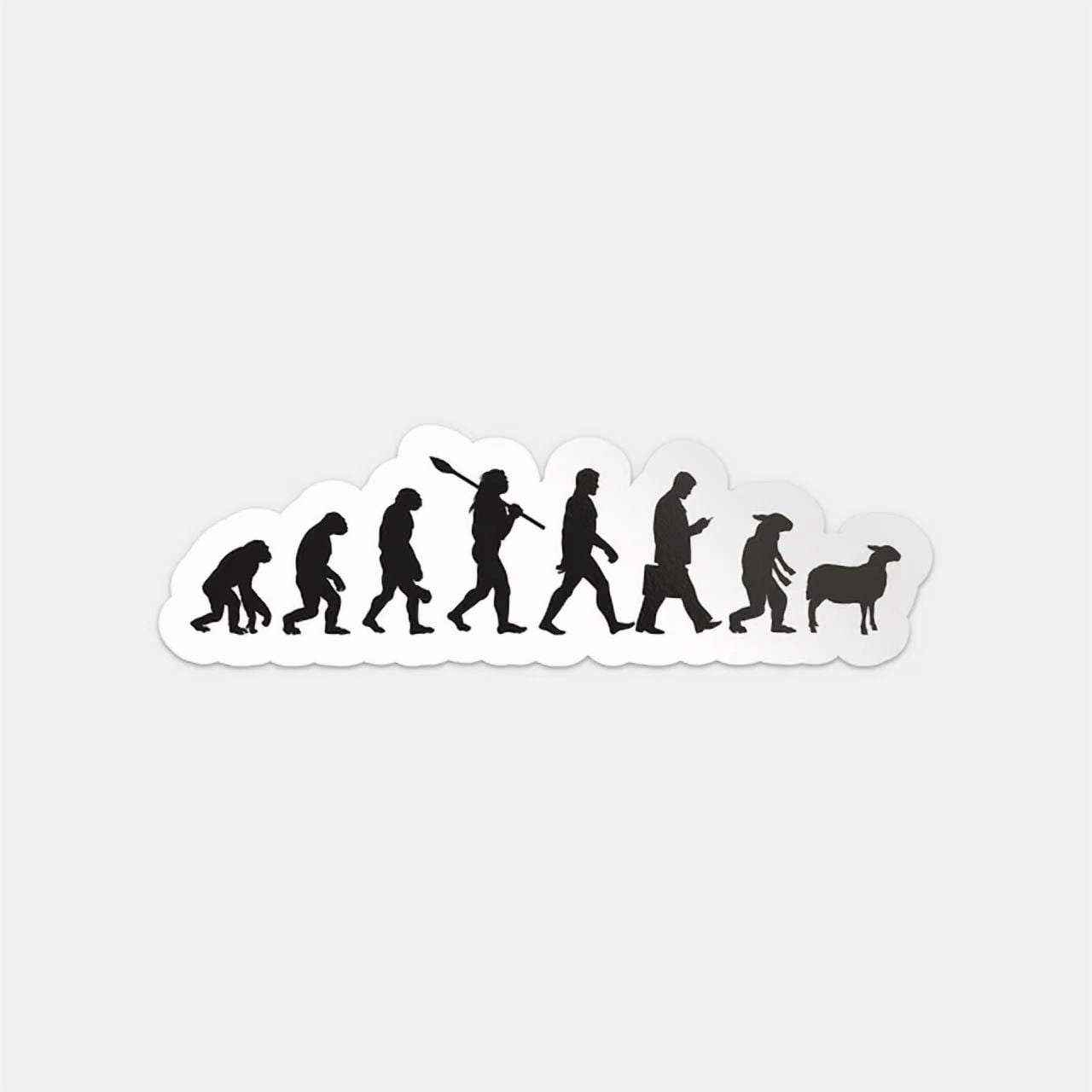 DOPASTICKER Modern Evolution Sticker Decal Phone Decal Water Bottle ...