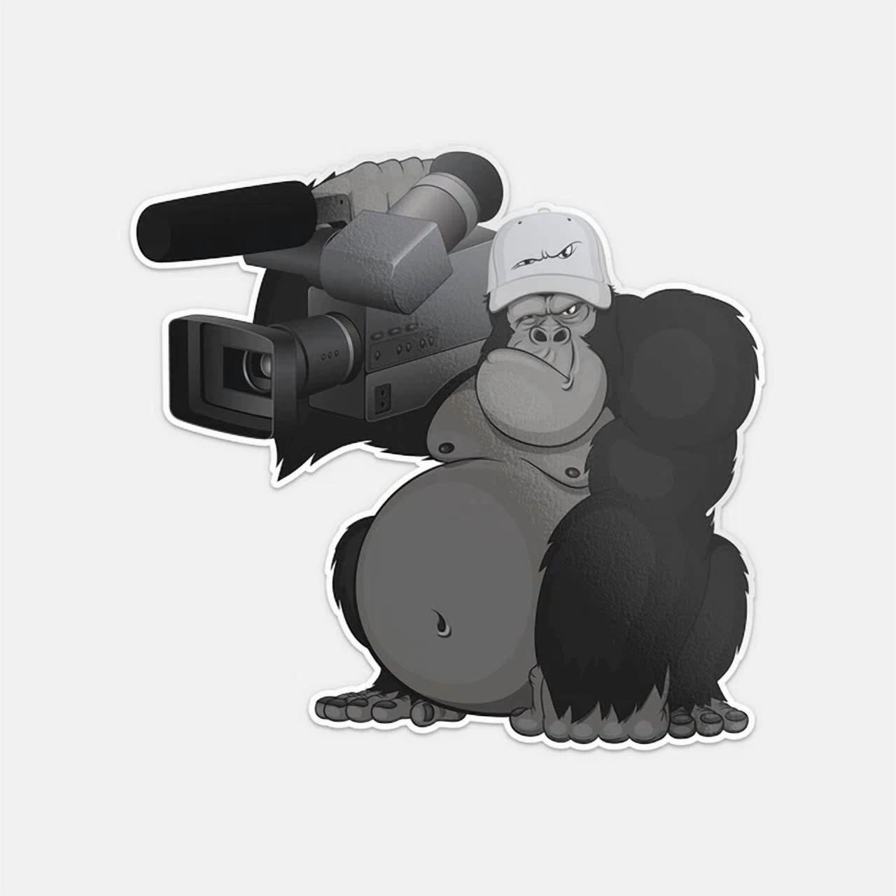 DOPASTICKER Monkey Director Camera Sticker Decal Phone Decal Water ...