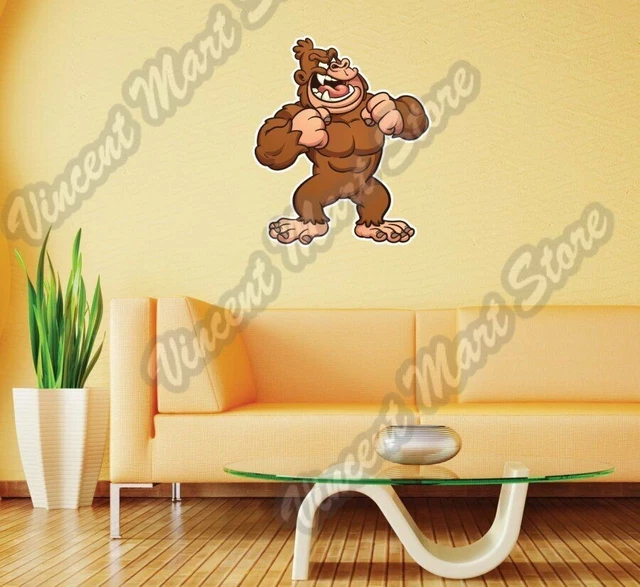 DOPASTICKER Monkey King Kong Gorilla Cartoon Wall Sticker Room Interior ...